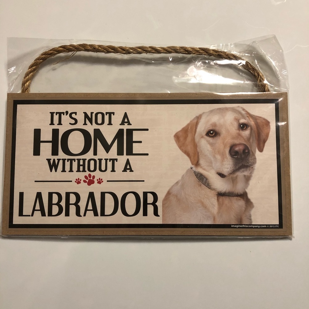 Labrador Dog Breed Wood Sign